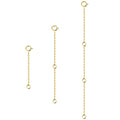 Gold Necklace Extenders,14K Gold Chain Extenders with Round Clasp, Durable Plated Solid Brass Necklace Bracelet Anklet Extension Chains(2 4 6 Inches, 3PCS) - color: B-Gold, size: 2,4,6inch