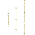 Gold Necklace Extenders,14K Gold Chain Extenders with Round Clasp, Durable Plated Solid Brass Necklace Bracelet Anklet Extension Chains(2 4 6 Inches, 3PCS) - color: B-Gold, size: 2,4,6inch