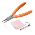 6" Chain Nose Stainless Steel Pliers - Eyeglasses Repair & Adjustment Tools with Screwdriver and Glasses Cloth - style: Chain Nose Plier