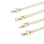 BEADIA 14K Gold Plated Extender Chains 75mm 20pcs Star Extension Tail Chains for Jewelry Making Findings - color: Star