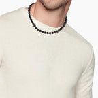 GAVU Hand-knotted Men's Beaded Necklace, Crystal Necklace for Men - color: Matte Onyx, size: 20"
