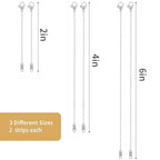 KOPOX 6 Piece Necklace Extender, Silver Necklace Extender, 2", 4", 6" Delicate Necklace Extender Set for Bracelets, Anklets and Jewelry Making (Silver) - color: Silver