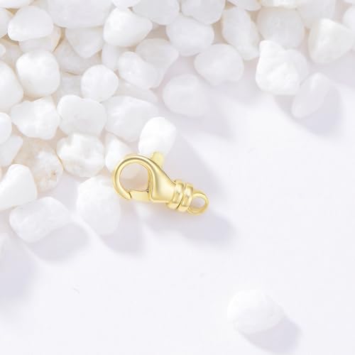 14K Gold Jewelry Clasp Necklace Extender Clasp Bracelet Extension Connector for DIY Necklace Bracelet Anklet Jewelry Making (Style 9) - size: Style 9-Yellow