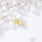 14K Gold Jewelry Clasp Necklace Extender Clasp Bracelet Extension Connector for DIY Necklace Bracelet Anklet Jewelry Making (Style 9) - size: Style 9-Yellow