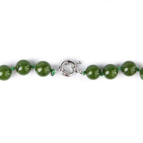 Necklaces, Pendants, 18" 36" 50" 8/10Mm Brazilian Green Jade Gemstones Round Beads Necklace Aa - (Length (Inches):18", Size:8Mm)