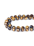 8mm Faceted Natural Tiger Eyes Stone Loose Round Semi Gemstone Beads for Bracelet Necklace Jewelry DIY Making - color: Tiger Eyes-1