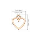 PATIKIL Heart Charm, 100Pcs Mini Heart Circle Pendant Charm Bulk for Jewelry Making Earrings Necklace Wedding Crafts - color: Rose Gold