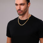 Monily Figaro Chain Necklace Stainless Steel 24K Gold Plated Chains for Men Women Jewelry Gift - color: 24K Gold-Plated, size: 32 Inches