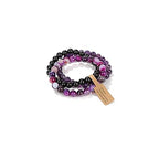 3 PCS Healing Crystal Bracelets for Women 8mm Natural Stone Beaded Stretch Bracelet Amethyst Jewelry Gifts - color: 09 8mm Amethyst & Purple Agate