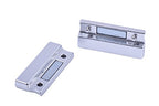 KONMAY 3 Sets Matte Silver Rectangle 30.0x3.0mm Glue-in Ends Flat Magnetic Jewelry Clasp
