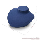 Microfiber Jewelry Bust Display Necklace Pendant Small Jewelry Necklace Display Stand for Showcase(Blue) - color: Blue