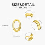 18K Gold Jewelry Clasp Necklace Extender Clasp Bracelet Extension Connector for DIY Necklace Bracelet Anklet Jewelry Making (Style 5) - style: Style 5