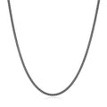 HZMAN Cuban Chain for Men - Stainless Steel Gold & Silver Diamond Cut Hip Hop Link Chains - 3.5mm/5mm/7mm/9mm - 16-30 Inch - color: 3.5mm Black, size: 28in