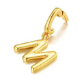 OVRUNS Initial Charm for Women,Letter Bracelet Necklace Charms Alphabet Pendant Charms With Clasp - color: Gold, style: Letter M II