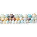 Natural Stone 6mm Amazonite Smooth Round Loose Beads Energy Gemstone DIY for Jewelry Making Bracelet Necklace 1 Strand 15" - color: Amazonite, size: 6mm