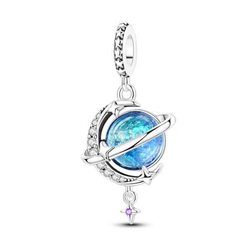 LAZA Charms for Bracelets 925 Sterling Silver Butterfly Summer Travel Ocean Lucky Charm Beads Pendant Jewelry for Women Mom - color: Zircon Star Moon