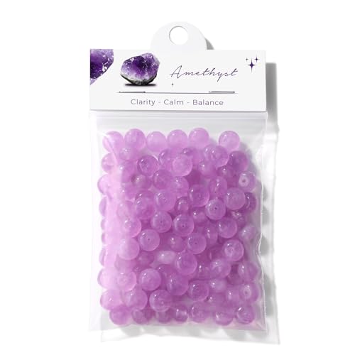 Raicegs 100pcs 5×8mm Rondelle Amethyst Beads Natural Gemstone Beads Abacus Disk Stone Loose Beads for Jewelry Making DIY Bracelets Necklace - color: Amethyst, size: 5×8mm Rondelle