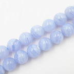 180pcs Adabele Natural Blue Lace Agate Healing Gemstone 4mm Small Round Beads Gem Stone Spacer for DIY Craft Jewelry Making GE11-4 - color: Blue Lace Agate, size: 4mm (180pcs/2 strands)