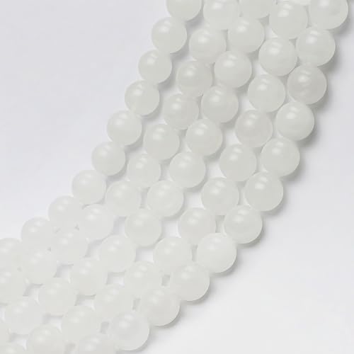 MJDCB Beads for Energy Bracelets Yoga Bracelet DIY Bracelet Natural Stone Beads White Jade 38 Pieces, 10mm - color: White Jade, size: 10mm