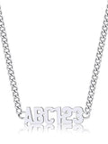 GoldChic JEWELRY Name Necklace Personalized for Men, Womens Custom Name Plate Chain, Stainless Steel Customized Old English Nameplate Choker with Curb Chains Custom, 16 inches to 30 inches - color: Curb Chain 4 mm - Steel(Small Pendant)