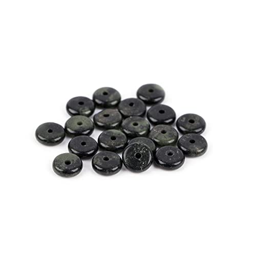 JOE FOREMAN 2x6mm Natural Green Canada Jadeite Jade Semi-Gemstone Heishi Disc Rondelle Spacer Beads for Jewelry Making Full 15" Strand Energy Stone Healing Power - color: Green Canada Jadeite Jade