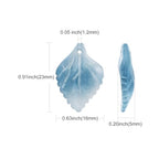 Ipotkitt 100 Pcs Baking Painted Glass Leaf Charms Mixed Color Tree Leaf Charms Crystal Plant Leaves for DIY Earring Bracelet Necklace Jewelry Making - color: 100pcs-Glass Leaf Charms-23x16x5mm