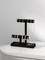 Bracelet and Necklace Holder,Velvet Jewelry Necklace Display Organizer Stand,bracelet Holder for Selling,Bracelet and Necklace Storage Tree (Style 2（Black+ Metal lid）) - style: Style 2（Black+ Metal lid）
