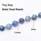 4000 Pieces Tiny Size 2.4mm Silver Iron Metal Spacer Bead Round Loose Beads - size: 2.4mm