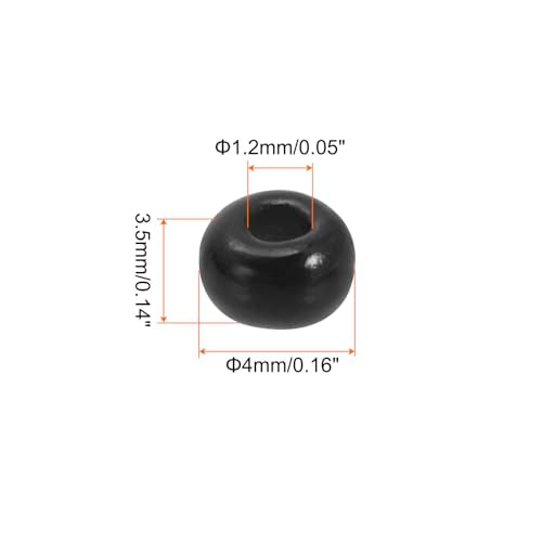 HARFINGTON 2000Pcs Small Glass Beads 6/0 4mm Loose Tiny Round Small Beads for Bracelet Earring Rings Jewelry Making, Black - color: Black