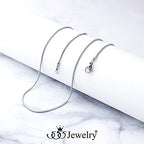 555Jewelry 1.2mm Stainless Steel Snake Chain Necklace for Men & Women, 16-28 Inch - color: Silver