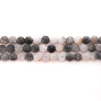 6mm Faceted Natural Cloud Crystal Stone Beads Coin Disc Gemstone Spacer Beads for Jewelry Making DIY Bracelet Necklace - color: Cloud Crystal