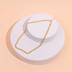 PAVOI 14K Gold Plated Curb Paperclip Box Sphere Bead Snake Herringbone and Figaro Chain Adjustable Necklace - style: Curb-2x