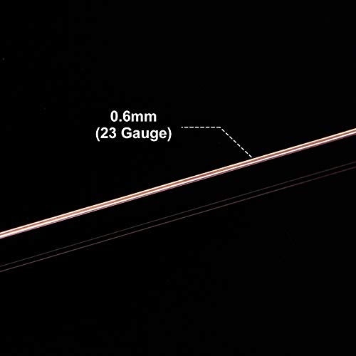BENECREAT 22 Gauge 55 Yards Jewelry Beading Wire Tarnish Resistant Copper Wire for Beading Wrapping and Other Jewelry Craft Making - color: Copper, size: 22 Gauge
