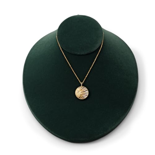 Oirlv Necklace Holder Bust Velvet Jewelry Display Necklace Display for Vendors Display Pendant Display Stand Green - color: Green Velvet