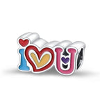 925 Sterling Silver Charms for Bracelets and Necklaces Charms for Women Fashion Jewelry for Women Friend and Mother - color: I LOVE U