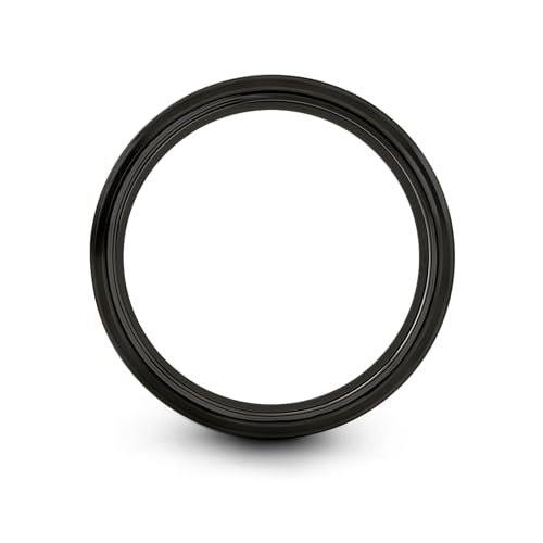 Chain Tool Ring - Gift for Cyclist - 8mm - Band - Gunmetal Black Silver - Personalized Custom Engraving - Men Women - Anniversary Engagement Wedding - Tungsten Carbide - Flat Dome Bevel - color: 10 - Gunmetal Black Tungsten