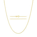 KISPER Italian 18K Gold Plated 925 Sterling Silver Diamond Cut Box Link Chain Necklace – for Women & Men with Spring Ring Clasp – Made in Italy - size: 24 inches