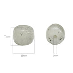 BEADIA Natural Spectrolite Flat Cut Round Drum Stone 8mmx7mm Loose Semi Gemstone Beads for Jewelry Making 38cm - color: Spectrolite