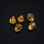 24pcs Adabele Austrian 8mm Faceted Teardrop Loose Crystal Beads Amber Yellow Compatible with 5500 Swarovski Crystals Preciosa SST-807 - color: Amber Topaz Yellow, size: 8mm x 6mm - 24pcs