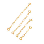 4 Pcs Gold Necklace Extender for Women Extender Chain for Bracelet Anklet Waist Jewelry - color: gold A