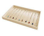 Stackable Jewelry Display Tray Necklace Bracelet Watch Organizer Premium Grad Beige Velvet Home Store Shows Gallery Drawer Divider Closet Organization - color: Bracelets-Watches