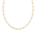 Destin Jewelry Paperclip Chain Necklace for Women, Waterproof 18K Gold Plated Stainless Steel, Hypoallergenic, Adjustable Layering Chain, Tarnish-Resistant, 2.5–6.5mm - color: 18K Yellow Gold Plated Stainless Steel, size: 14" + 2", style: 4 MM