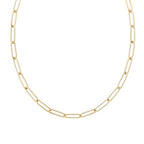 Destin Jewelry Paperclip Chain Necklace for Women, Waterproof 18K Gold Plated Stainless Steel, Hypoallergenic, Adjustable Layering Chain, Tarnish-Resistant, 2.5–6.5mm - color: 18K Yellow Gold Plated Stainless Steel, size: 14" + 2", style: 4 MM