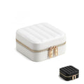 Small Jewelry Box, Easy Carried Travel Jewelry Organizer PU Leather Mini Holder Box Storage Case Portable, Necklace, Earring, Rings, Bracelets, Pure White - color: Pure White