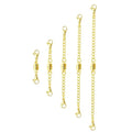 OHINGLT Necklace Extender Magnetic Clasps Chain Extenders for Necklaces,Gold and Silver Magnetic Necklace Clasps and Closures with Bracelet Extension - color: 5Pcs Gold
