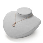 Microfiber Jewelry Bust Display Necklace Pendant Small Jewelry Necklace Display Stand for Showcase(Grey) - color: Grey