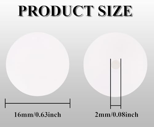 25pcs Resin Transparent Frosted Beads 16mm Cat Eye Circular Rubber Bead Spacer Bead DIY Making Friendship Bracelet Phone Chain Keychain Pen Beads Accessories (White) - color: White