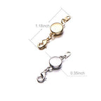 Zpsolution Locking Magnetic Clasps for Jewelry Necklaces Bracelets - Light and Small Keep the Clasp in Back - color: 4 Gold and 4 Silver