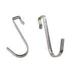 20Pcs J Shaped Stainless Steel Hanger Hook,Clip-on Wire Rack Hook, Hanging Sink Grid Hooks Wire Shelf Hooks for Kitchen Bedroom Office, Silver - color: Silver, size: 0.34"