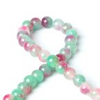 100Pcs Natural Stone 6mm Green Red Jasper Round Loose Gemstone Energy Healing Beads Hole Size 1mm DIY Smooth Beads for Bracelet Necklace Earrings Jewelry Making - color: Green Red Jasper, size: 6mm